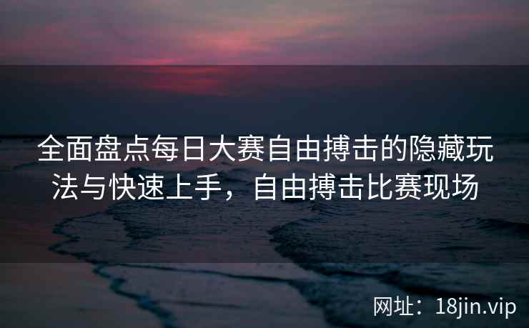 全面盘点每日大赛自由搏击的隐藏玩法与快速上手，自由搏击比赛现场