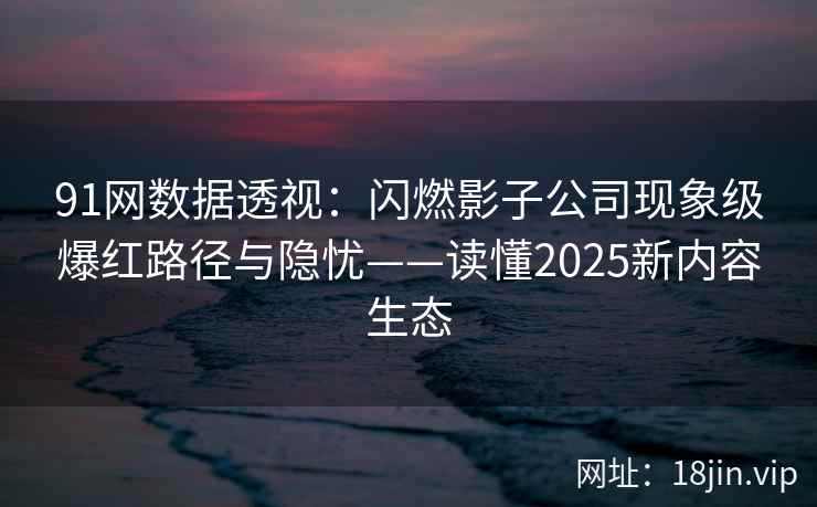 91网数据透视:闪燃影子公司现象级爆红路径与隐忧——读懂2025新内容生态 91网数据透视:闪燃影子公司现象级爆红路径与隐忧——读懂2025新内容生态