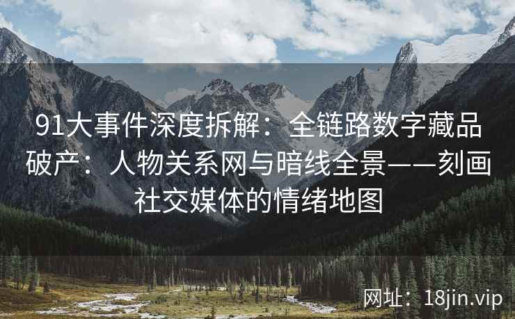 91大事件深度拆解:全链路数字藏品破产:人物关系网与暗线全景——刻画社交媒体的情绪地图 91大事件深度拆解:全链路数字藏品破产:人物关系网与暗线全景——刻画社交媒体的情绪地图